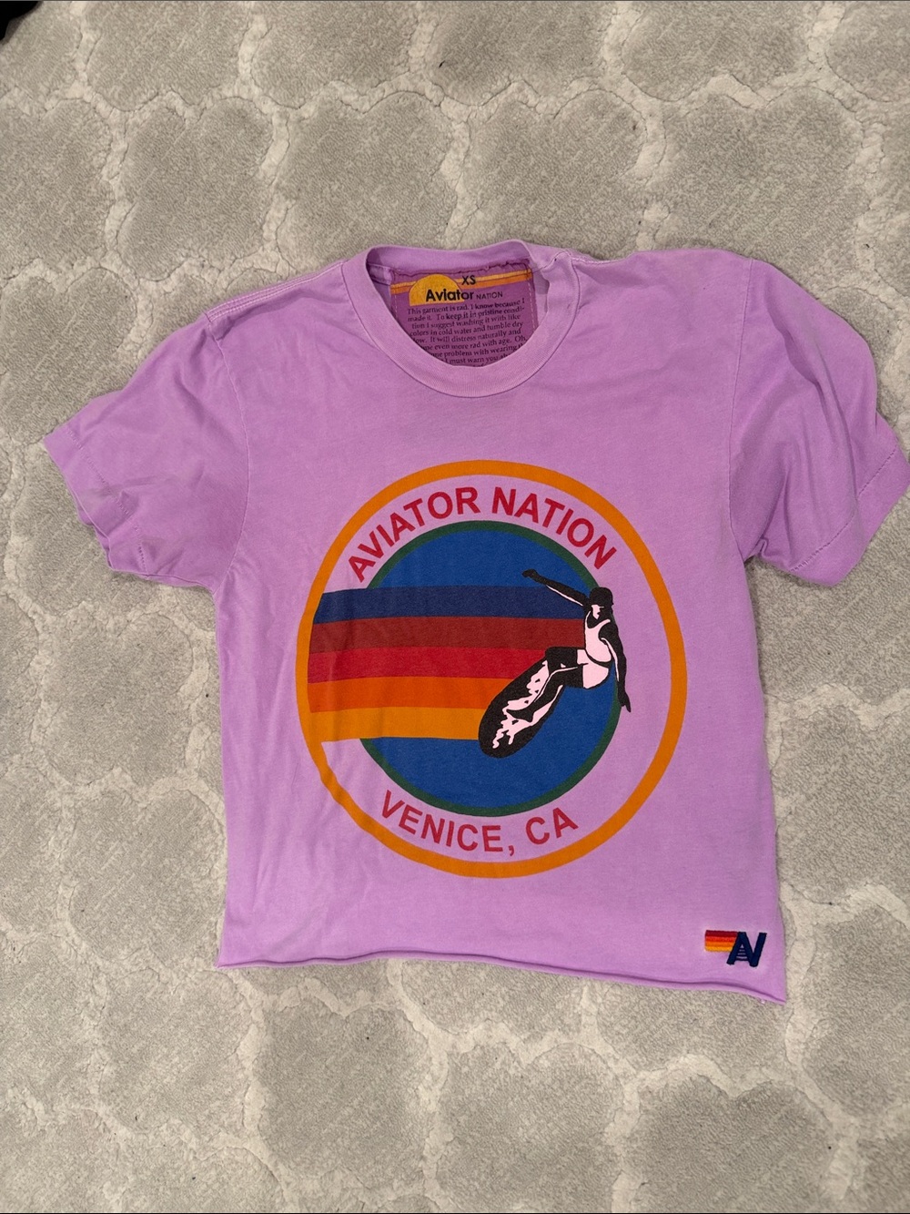 Aviator Nation Lilac Surf Logo Tee - Picture 7 of 8